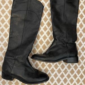 Chanel leather ascot riding boots